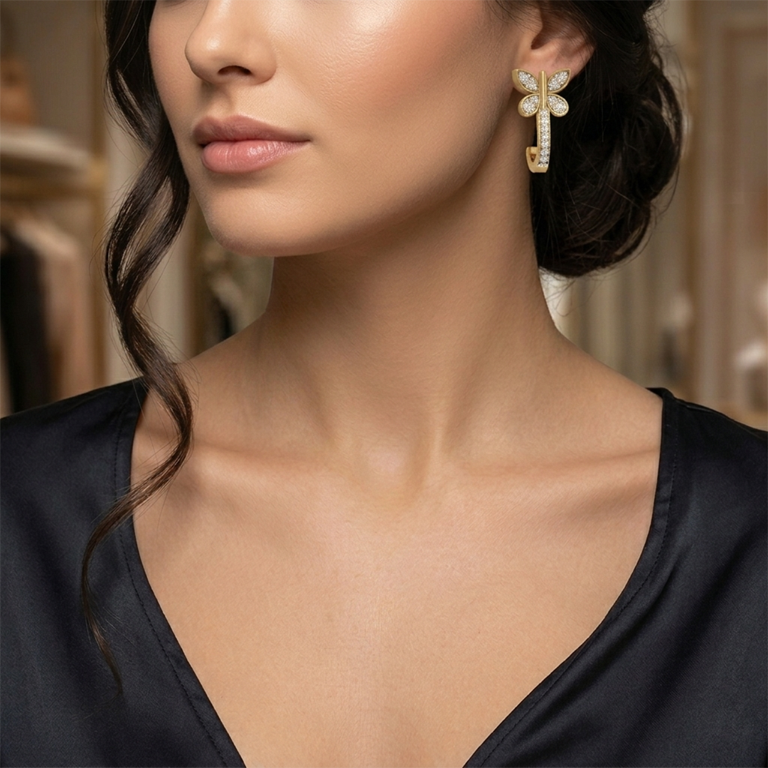 Petal Grace Diamond Earrings